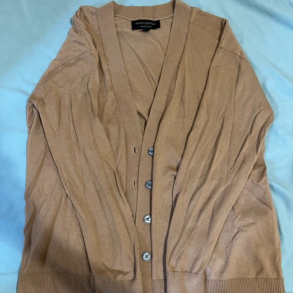 Banana Republic Factory Forever Cardigan, Size Small, Beige - Picture 1 of 1